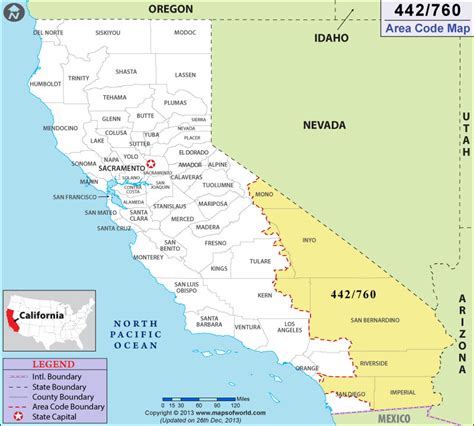 area code 760 location california