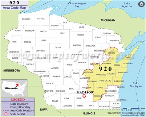 area code 920 wisconsin