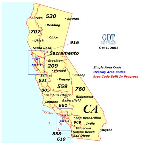 area code california phone