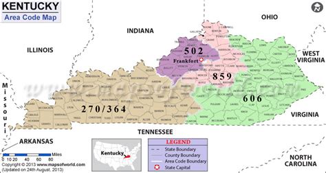 area code for kentucky usa