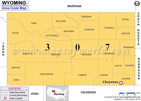 area code of wyoming