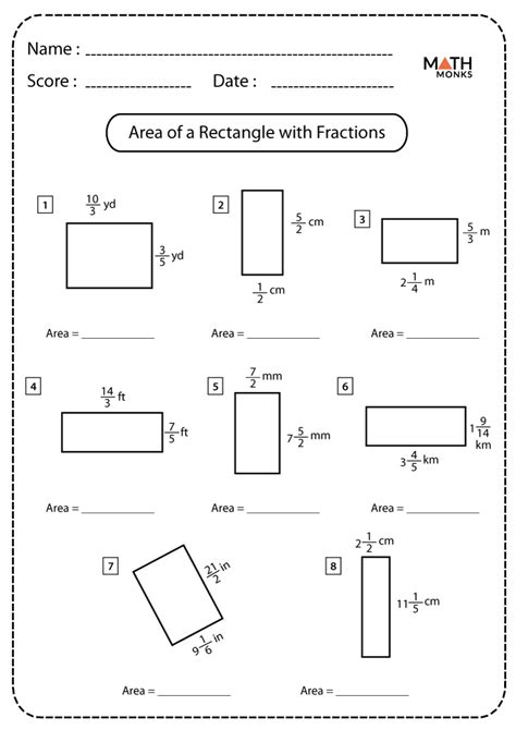 Area Of A Rectangle Involving Fractions Online Tutorials Finding Area With Fractions - Finding Area With Fractions