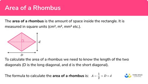 Area Of A Rhombus Gcse Maths Steps Examples Area Of Rhombus Worksheet - Area Of Rhombus Worksheet