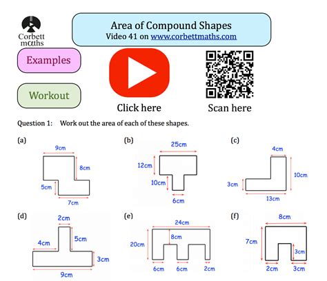 Area Of Compound Shapes Textbook Exercise Corbettmaths Worksheet 69 Area Of Composite Shapes - Worksheet 69 Area Of Composite Shapes