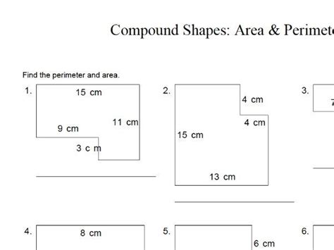 Area Of Compound Shapes Worksheet Gcse Maths Free Finding The Area Of Compound Shapes - Finding The Area Of Compound Shapes