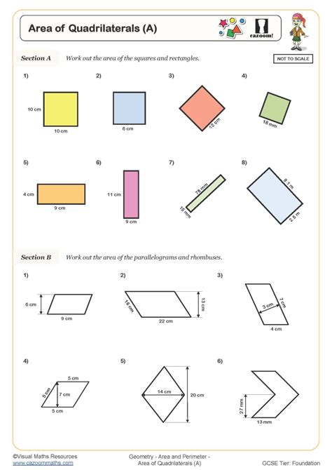 Area Of Quadrilaterals A Worksheet Cazoom Maths Worksheets Area Of Quadrilateral Worksheet - Area Of Quadrilateral Worksheet