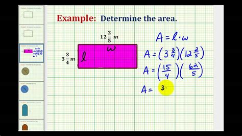 Area Of Rectangles With Fractions Youtube Finding Area With Fractions - Finding Area With Fractions