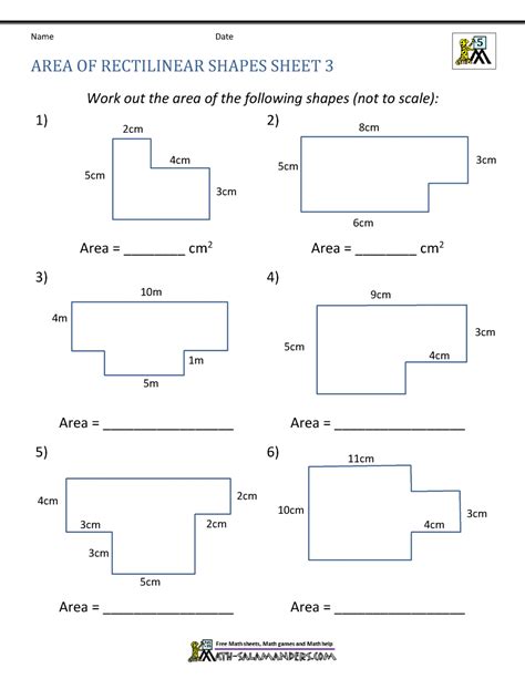 Area Of Rectilinear Figures Worksheets Rectilinear Area Worksheet - Rectilinear Area Worksheet