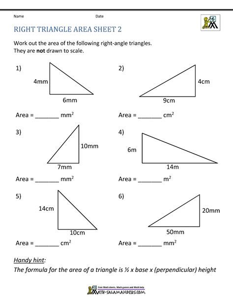 Area Of Right Triangle Worksheets Math Salamanders Triangle Perimeter Worksheet - Triangle Perimeter Worksheet