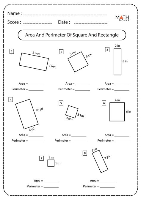 Areas Of Rectangles And Squares Worksheet Grade 5 Rectangles Worksheet Geometry - Rectangles Worksheet Geometry