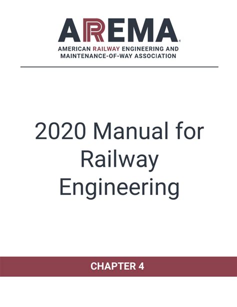 Arema For Railway Engineering Chapter 8