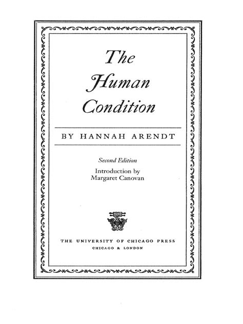 Arendt The Human Condition Summary