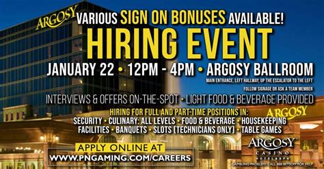 argosy casino job openings thsg canada