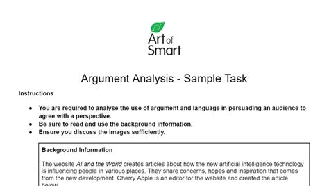 Argument Analysis Practice Articles