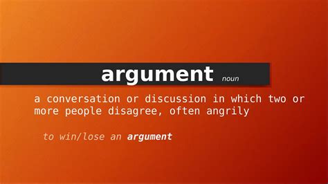 argument meaning