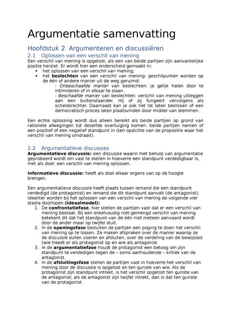 argumentatie analyse