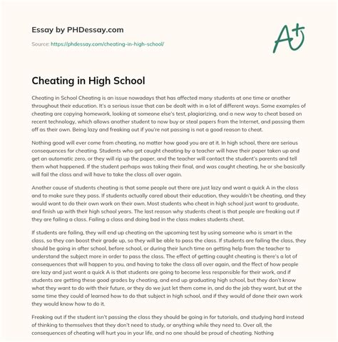 Argumentative Essay About Cheating In College