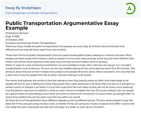 Argumentative Essay Public Transportation For Essay 7th Grade Argumentative Essay 7th Grade - Argumentative Essay 7th Grade