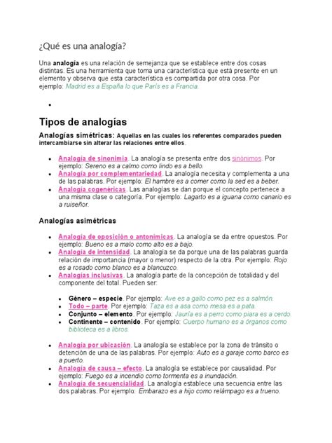 Argumentos De Analogía