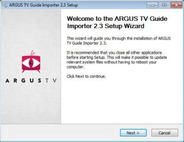 Download Argus Tv Guide Importer 