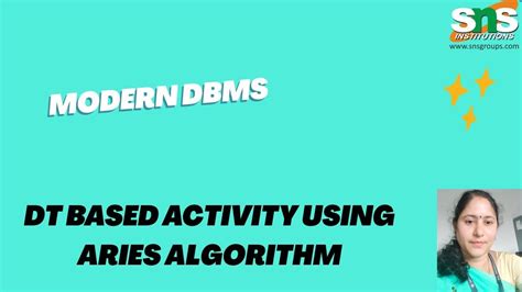 Aries Algorithm In Dbms