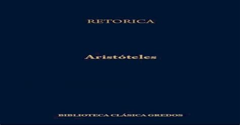 aristoteles retorica gredos pdf