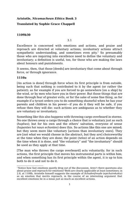 Aristotle Ethics Book 3