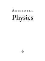 Aristotle Physics Book 1 Summary
