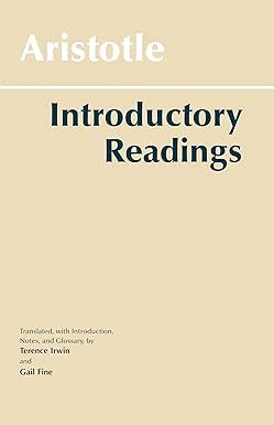 Download Aristotle Introductory Readings Hackett Classics 