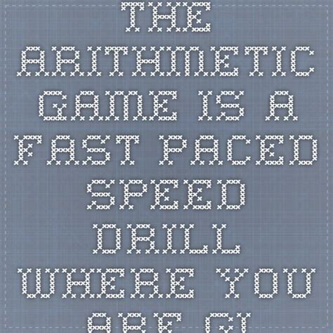 Arithmetic Game Online Speed Drill Fast Math 1234 - Fast Math 1234