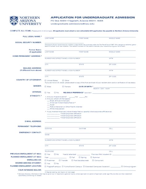 arizona state application