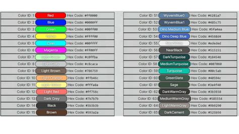ark color ids