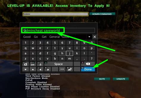 ark save world command