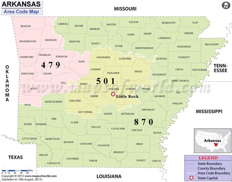 arkansas area codes