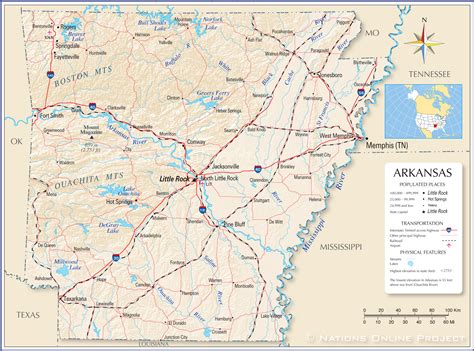 arkansas us map