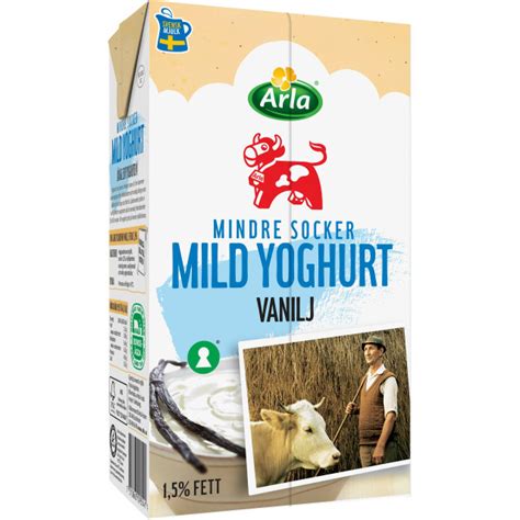 arla mild yoghurt vanilj mindre socker