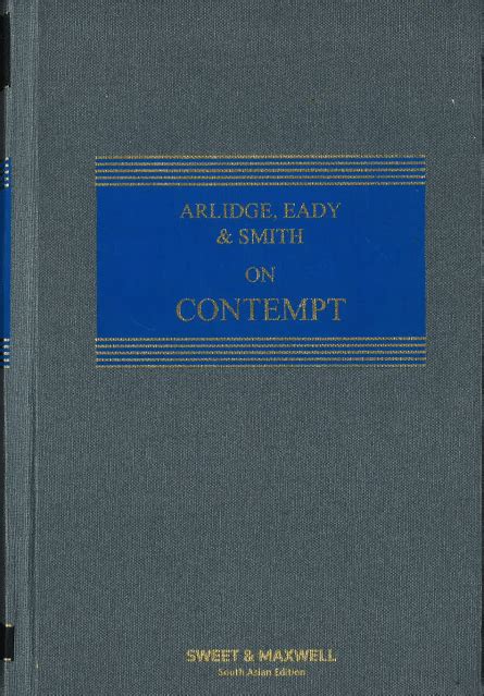 Arlidge, Eady And Smith On Contempt: 3rd Supplement To 2r