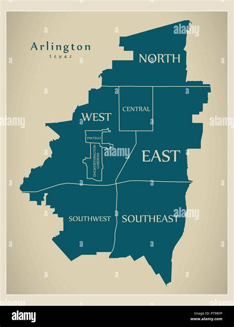 arlington texas map