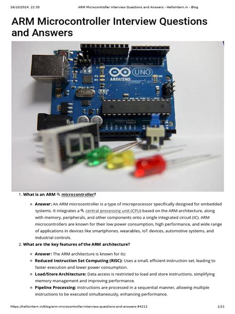 Arm Processor Interview Questions Answers