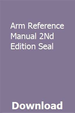 arm reference manual 2nd edition seal