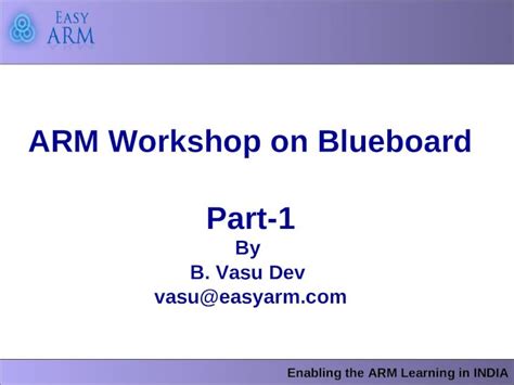 arm workshop on blueboard