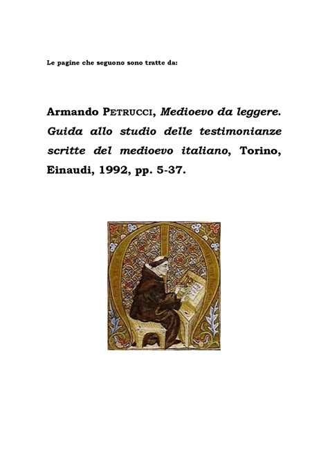 Full Download Armando Petrucci Medioevo Da Leggere Lettere Uniroma1 