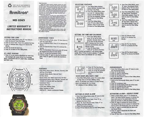 Armitron Watch Instructions