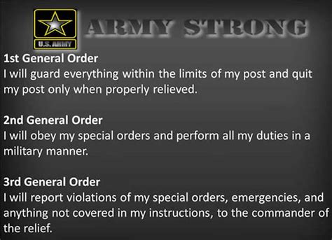 Army 3 General Orders