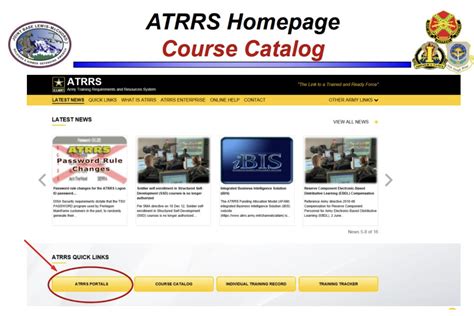 Army Atrrs Course Catalog Website