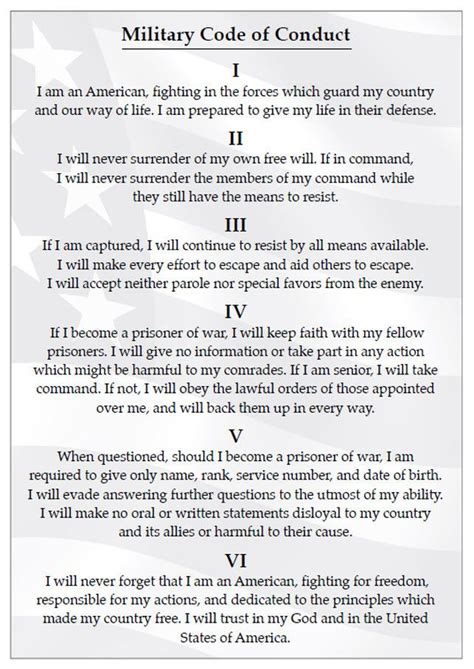 Army Code Of Conduct