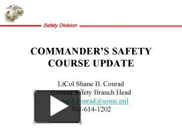 Army Commanders Safety Course