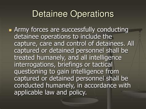 Army Detainee Operations Powerpoint