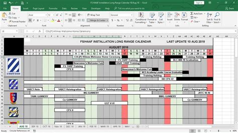 Army Long Range Calendar Template Excelamz 8192472 Anything You Can Imagine