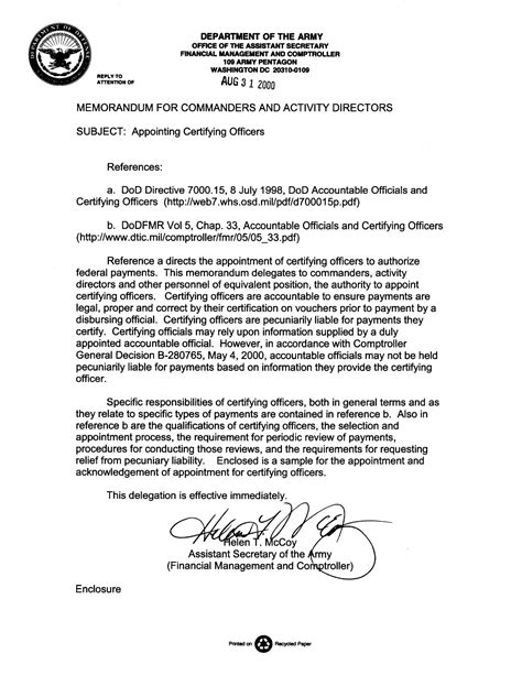 Army Memorandum Format